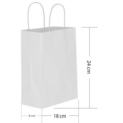 White Paper Bags with Twisted Handles - 2