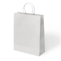 White Paper Bags with Twisted Handles - 1