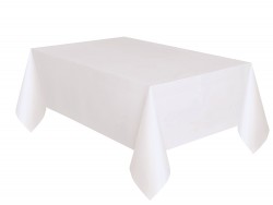 White Plastic Table Cover - 2