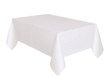 White Plastic Table Cover - 2