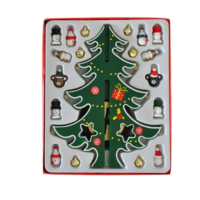 Wooden Christmas Tree Decor - Green - 2