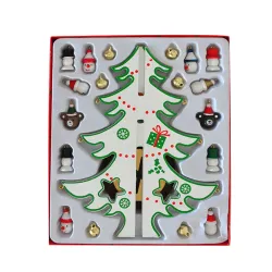 Wooden Christmas Tree Decor - White - 2