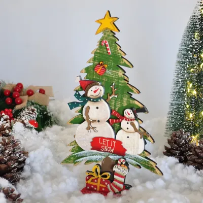 Wooden Christmas Tree - Snowman - 1
