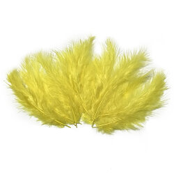 Yellow Craft Rooster Feathers - 2