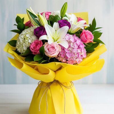 Yellow Crepe Paper Roll - 1