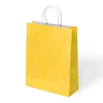 Yellow Paper Bags with Twisted Handles - 1