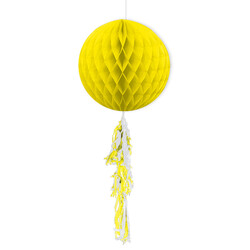  - Yellow Paper Honeycomb Balls with Tassel