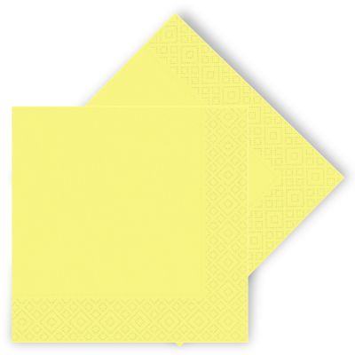 Yellow Pastel Paper Napkins - 1