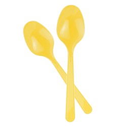 Yellow Plastic Spoons - Kikajoy