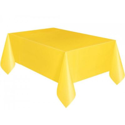 Yellow Plastic Table Cover - 2