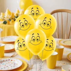 Yellow Smiley Face Balloons 12