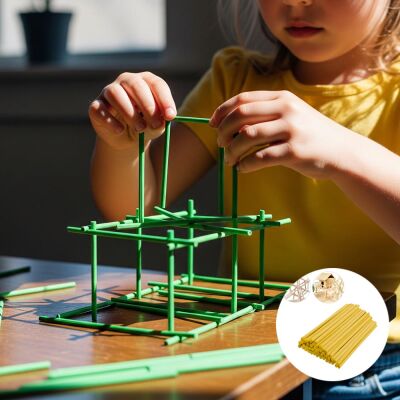 Yellow Wooden Dowels - 1
