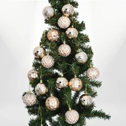 Altın Yılbaşı Ağaç Süsleme Seti 24 Parça - 1