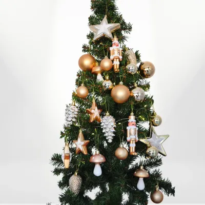 Altın Yılbaşı Ağaç Süsleme Seti 24 Parça - 1