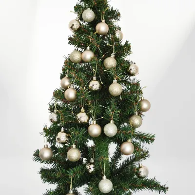 Şampanya Yılbaşı Ağaç Süsleme Seti 72 Parça - 1