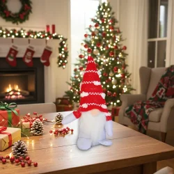 Yılbaşı Dekor Obje 19cm -Pelüş Noel Baba- - 1