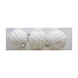 Zigzag Ball Ornaments - White - (1)